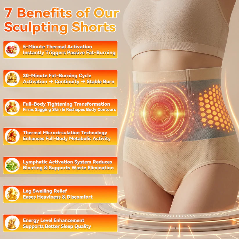Official Brand Store|2026 Moringa & Berberine 4-in-1 Micro-Particle Shaping & Fat Burning Shorts