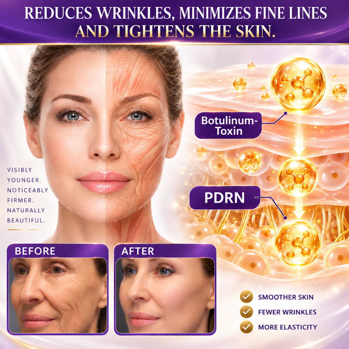 Natravor®🎗️ PDRN Multi-Peptide Firming Body Cream | Anti-Aging Skincare, Deep Hydration, Firming & Lifting Care for Smoother, More Radiant-Looking Skin（c）