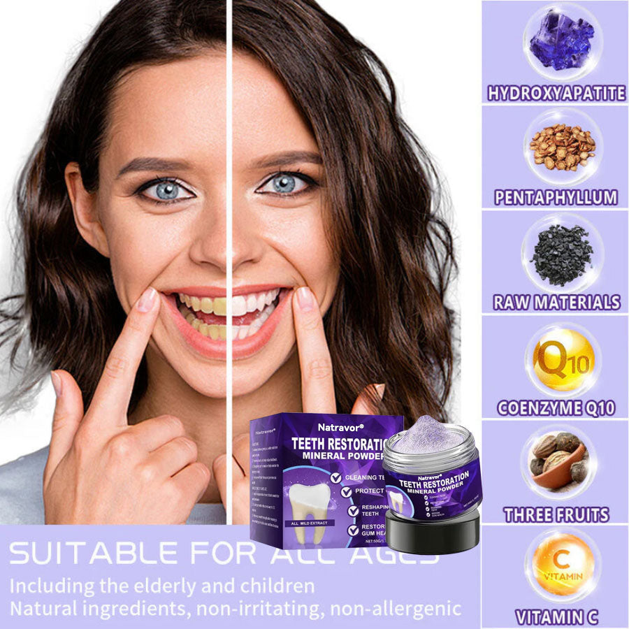 🦷✨𝐍𝐚𝐭𝐫𝐚𝐯𝐨𝐫® Mineral Tooth Repair Powder™ Advanced Enamel Restoration & Gum Care Formula
