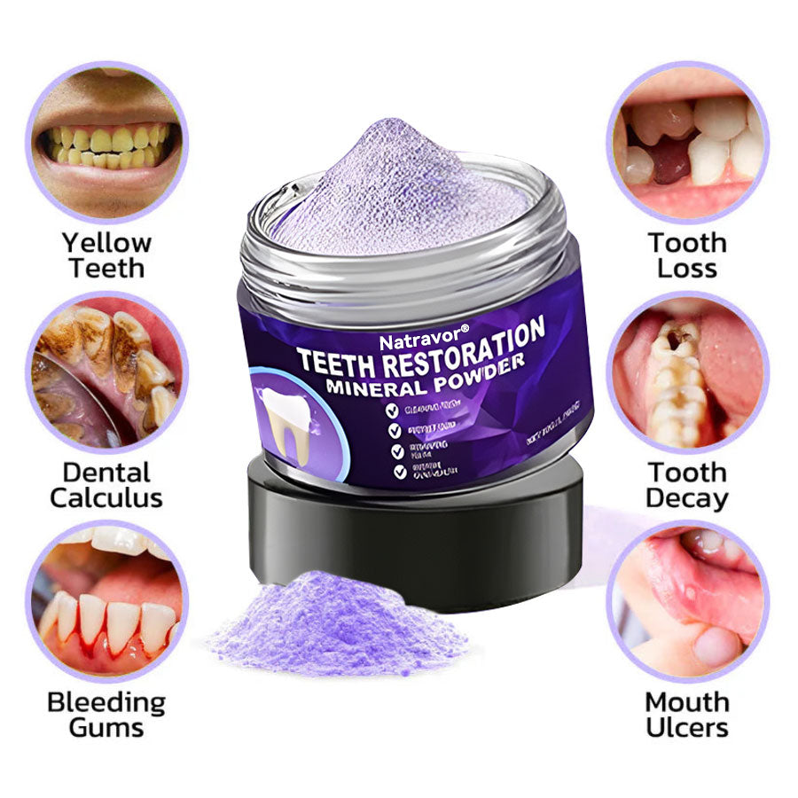 🦷✨𝐍𝐚𝐭𝐫𝐚𝐯𝐨𝐫® Mineral Tooth Repair Powder™ Advanced Enamel Restoration & Gum Care Formula